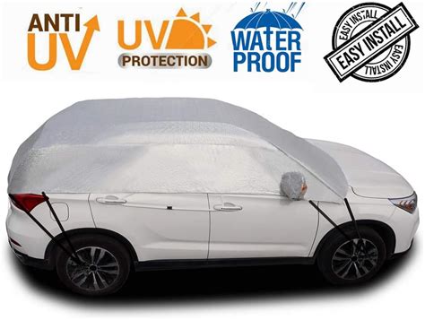 Safe View Half Car Cover Top Waterproof All Weatherwindproofdustproof
