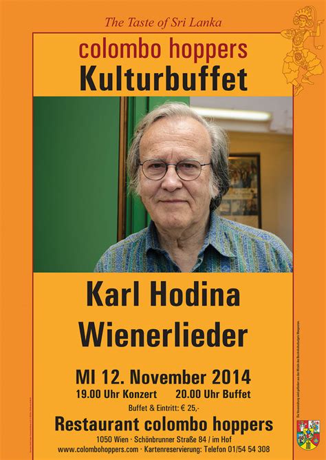 Karl Hodina beim Kulturbuffet im Sri Lanka-Restaurant Colombo Hoppers - 12.11.2014 - Sri Lanka ...