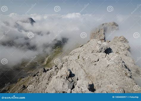 Part Of Panorama Via Ferrata Route In The Lienz Dolomites Austria