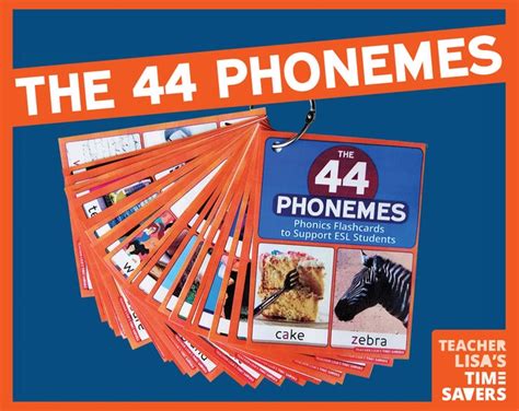The 44 Phonemes Flashcards Sounds Of English To Support Esl Etsy