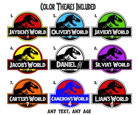 Jurassic World Jurassic Park Custom Logos Names Logo My Xxx Hot Girl