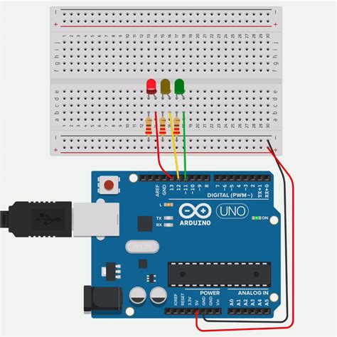 Multiple Leds And Breadboards With Arduino In Tinkercad 5 Steps With