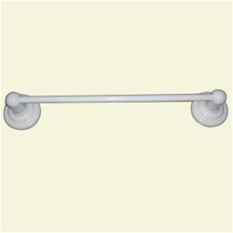 Wrought iron and ceramic details are ideal matches for pickled wood and flower decorations. Glacier Bay 24 in. Towel Bar in White Ceramic-BA00007 ...