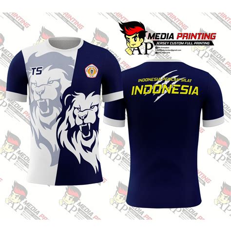 Jual Kaos Jersey Pencak Silat Indonesia Tema Singa Full Print Shopee