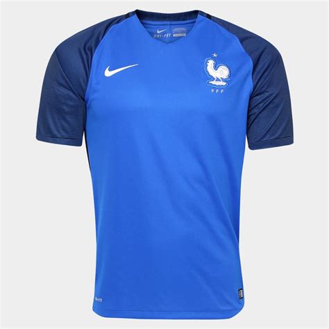 A seleção francesa de futebol representa a frança nas competições de futebol da uefa e fifa. Camisa Nike Seleção França Home 2016 s/nº - Azul e Branco