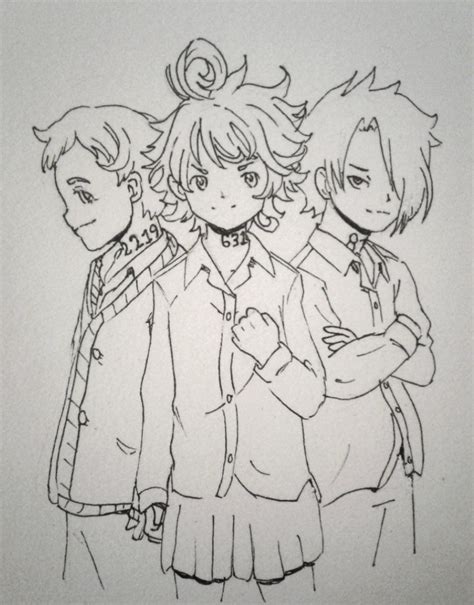 Anime Coloring Pages The Promised Neverland Coloring And Drawing