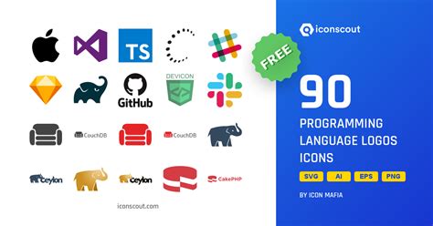 282 programming language icons in svg and png: Download Programming Language Logos Icon pack Available in ...