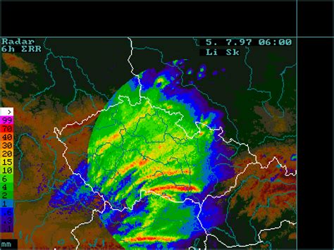 Radar sa využíva pri prognóze vývoja počasia, zrážok a búrok. OrgoNet: 15. výročí umělých povodní 1997 a radarové kruhy