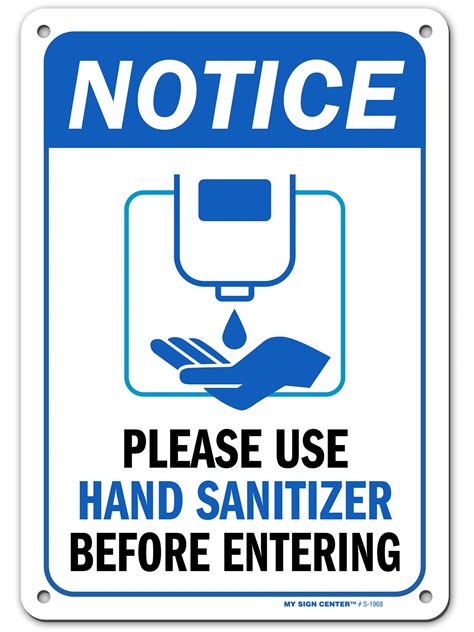 Buy Please Use Hand Sanitizer Before Entering Sign 7 X 10 Industrial