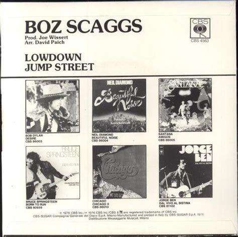 Boz Scaggs Lowdown Italian 7 Vinyl Single 7 Inch Record 45 795809