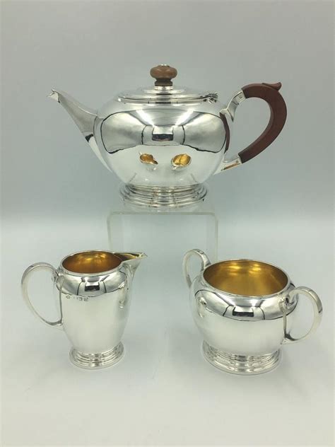 Art Deco Silver Tea Set Lennox Cato Antiques