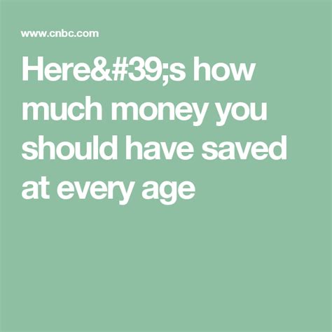 Heres How Much Money You Should Have Saved At Every Age Emergency