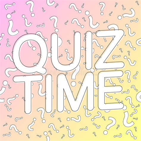 Quiz Time Banner Design Template Stock Illustration Illustration Of