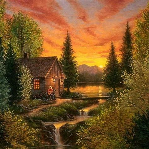 Pin By Ellee Davis On Nature Landscape Paintings Landscape Art