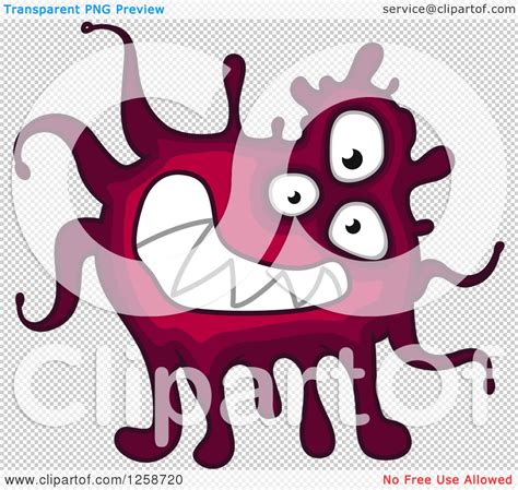 Clipart Of A Grinning Monster Royalty Free Vector Illustration By