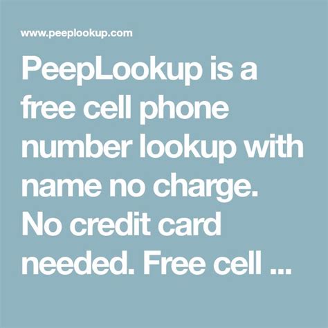 Compare free cell phones and plans from the top carriers. PeepLookup is a free cell phone number lookup with name no charge. No credit card needed. Free ...