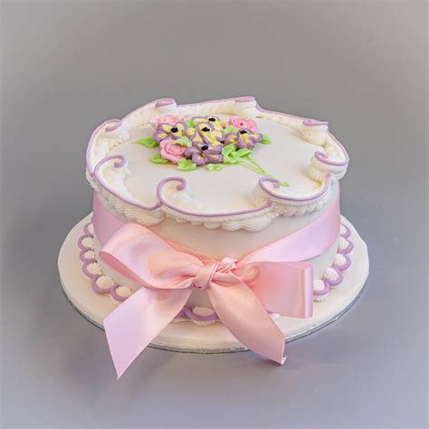 Traditional Round Piped Birthday Cake Regency Cakes Online Shop