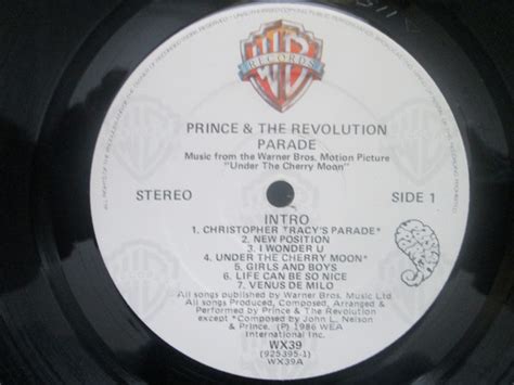 Prince And The Revolution Parade 1986 Gatefold Vinyl Discogs
