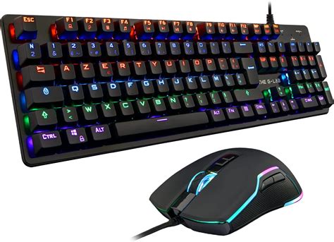 The G Lab Combo Carbon Pack Teclado Con Cable Y Ratón Gamer Rgb Pack