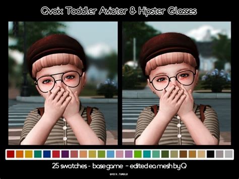 Aviator And Hipster Glasses At Qvoix Escaping Reality Sims 4 Updates