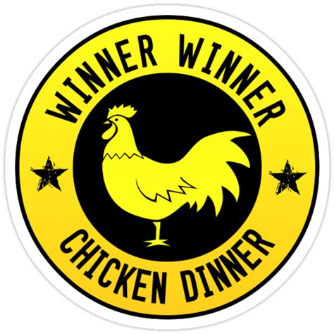 Winner Winner Chicken Dinner Stickers By Soulredeemer Redbubble
