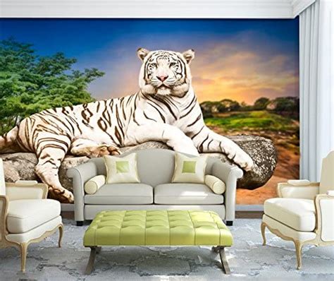 3d White Tiger Animal 063 Wall Paper Wall Print Decal Wall Deco Indoor