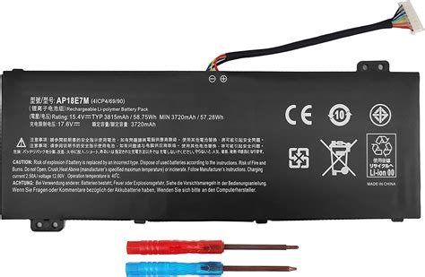 Ap18e7m Ap18e8m Battery For Acer Nitro 5 An515 54 An517 51