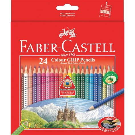 Faber Castell Coloured Grip Pencils 24 Pack The Warehouse