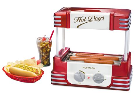 Hot Dog Roller Bun Warmer Adjustable Nostalgia Heat Machine Cooker