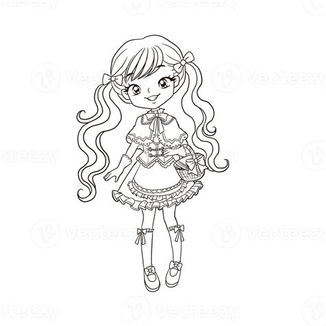 Free Witch Girl Cartoon Doodle Kawaii Anime Coloring Page Cute
