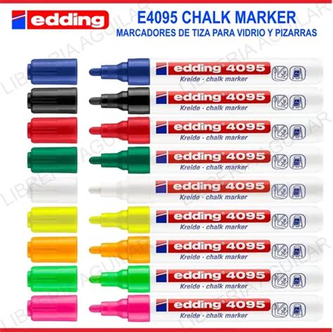 10 Marcadores De Tiza Liquida Chalk Grueso Edding 4095