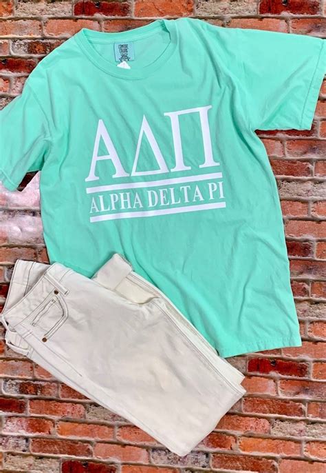 Custom Alpha Delta Pi Sorority Shirt Multiple Comfort Colors Etsy