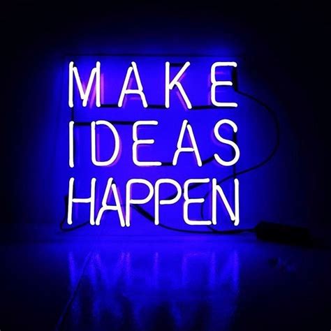 Make Ideas Happen Neon Sign For Home By Familights Neon Wall Hanging