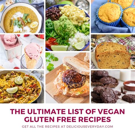 The Ultimate List Of Vegan Gluten Free Recipes Delicious Everyday
