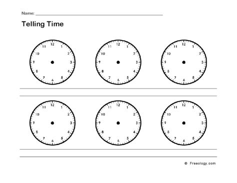 Telling Time Printables & Template for 1st - 3rd Grade | Lesson Planet