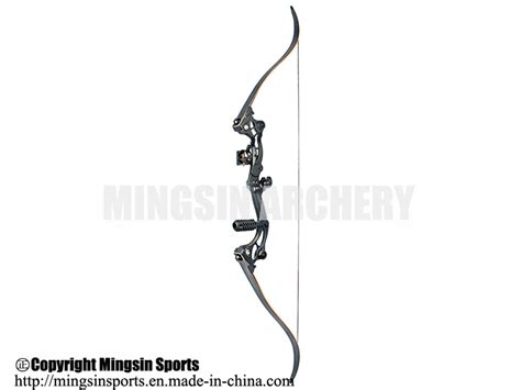 Recurve Archery Bow 50lbs Draw Weight Black Model F163 China