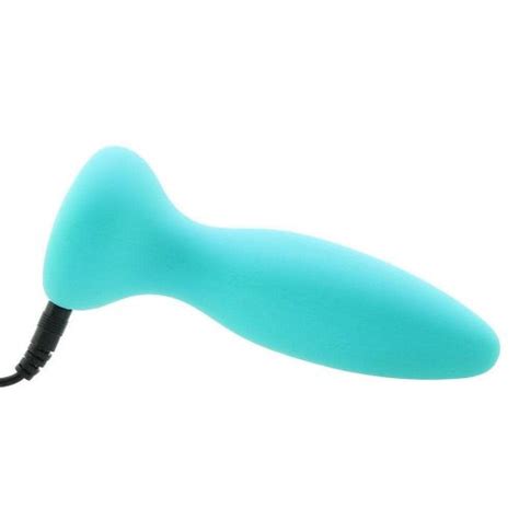 A Play Thrust Adventurous Rechargeable Silicone Anal Plug With Remote Teal Sex Toys At