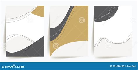 Elegant Trendy Abstract Shapes Backgrounds Minimal Cover Design