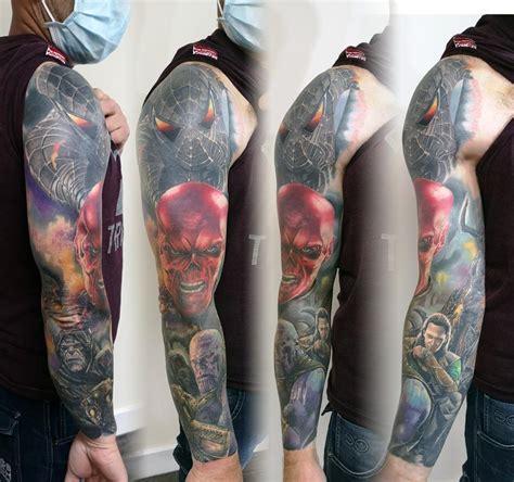 Marvel Villains Sleeve Tattoo By Alan Aldred Tattoonow