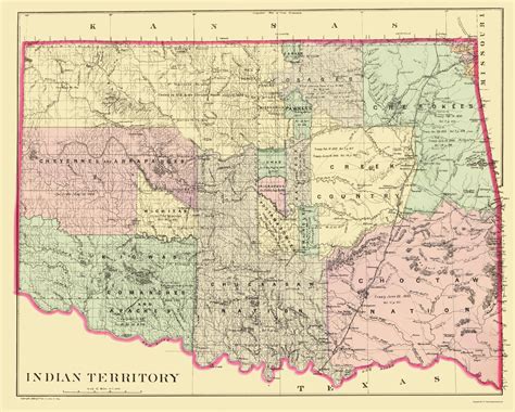 Oklahoma Indian Territory Bradley 1887 23 X 2863