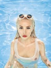 Amber Karis Bassick Sexy Poses Naked Alongside Pool For Playboy Plus