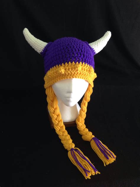 Crochet Pattern Viking Helmet Hat Pattern With Braids And Etsy