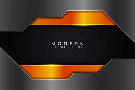 Premium Vector Modern Metallic Dark Background Realistic 3d Elegant