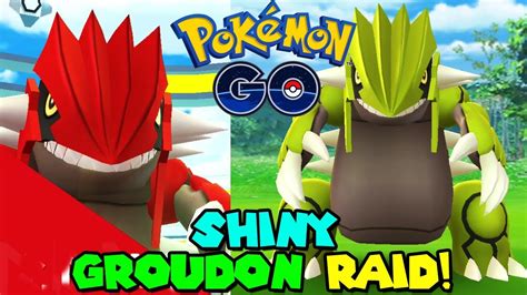 SHINY GROUDON RAID IN POKEMON GO - YouTube