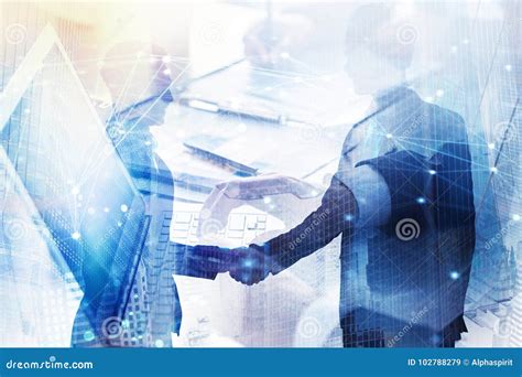 Abstract Business Handshake Concept Of Partnership And Teamwork