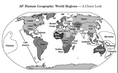World Regions Map Ap Human Geography Quiz