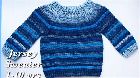 How To Crochet Easy Raglan Top Pullover Sweater For Boys And Girls 2 3