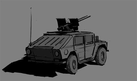Humvee Sketch By Pyrosity On Deviantart