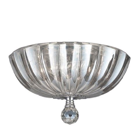 Update the look of an entryway, dining room, living room, or hallway with a chrome ceiling light. Worldwide Lighting Mansfield 3-Light Chrome Crystal ...