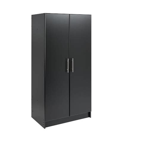 prepac elite 32 inch storage cabinet in black the home depot canada